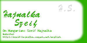 hajnalka szeif business card